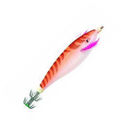 Squid Jig Lure - Orange/White