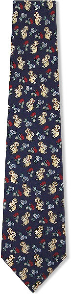 Unbranded Squirrels and Flowers Tie