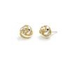 SS Two tone knot studs: 1cm diameter - Sterling Silver