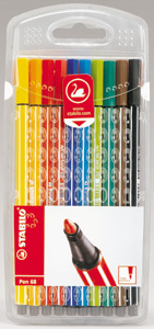 Colour-intense fibre pen Bullet tip Odourless wate
