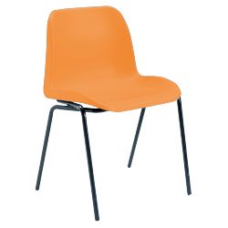 Unbranded Stacking Chairs Polyproplyene Orange