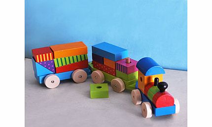 Unbranded Stacking Wooden Puzzle Train