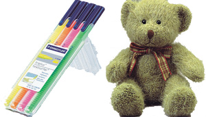 Pens and Pencils - Staedtler Triplus Highlighter wlt x2 & Free Teddy Apr3