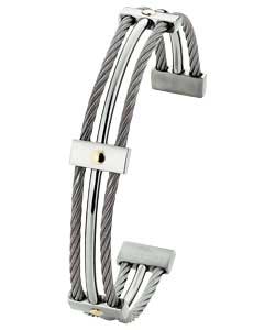 Unbranded Stainless Steel 3 Row Torque Bangle