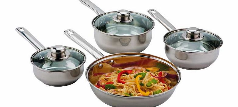 Unbranded Stainless Steel 4 Piece Pan Set
