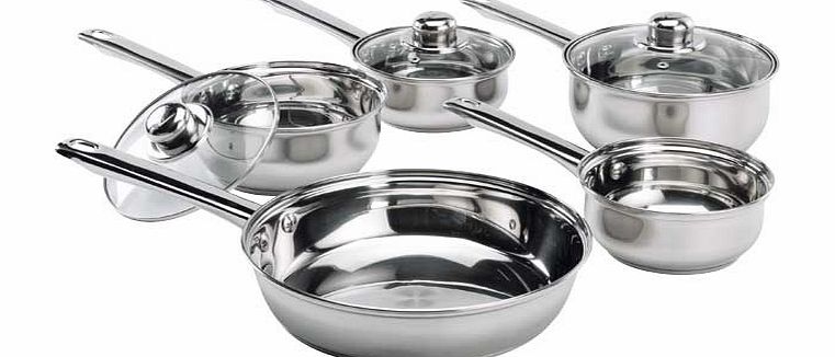 Unbranded Stainless Steel 5 Piece Pan Set