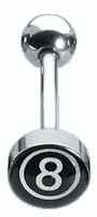 Stainless Steel 8 Ball Tongue Stud
