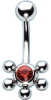 Stainless Steel Baby Five Star Navel Bar
