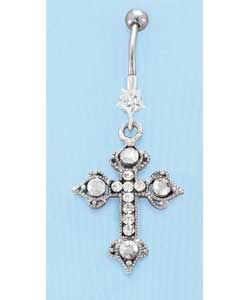 Stainless Steel Crystal Set Cross Body Bar