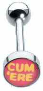 Stainless Steel Cum Ere Tongue stud