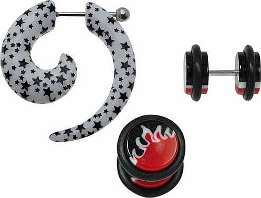 Unbranded Stainless Steel Fake Labret Bars - Set of 2