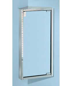 Stainless Steel Mirrored Corner Bathroom Cabinet