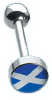Stainless Steel Scottish Flag Tongue Stud