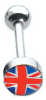 Stainless Steel Union Jack Tongue Stud