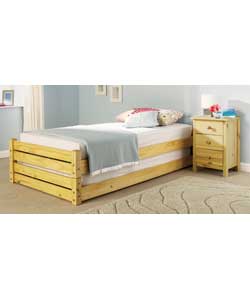 Unbranded Stakka Pine Single Guest Bed - Pine