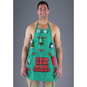 Unbranded Stand Clear - Man Cooking Apron