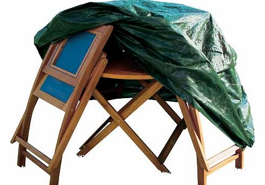 Save yourself the hassle of lugging your furniture to and from the shed with this Round Patio Furniture Set Cover. Featuring a green polyethylene design. it blends effortlessly into your garden and is both frost resistant and shower proof. allowing y