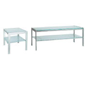 Stanford Coffee Table & 2 Side Tables- Glass &