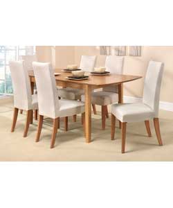 Stanton Dining Table and 6 Angela Dining Chairs