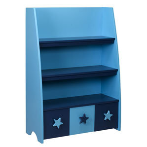 Perfect for holding the Harry Potters, this painted bookcase has 3 shelves and 3 drawers with star