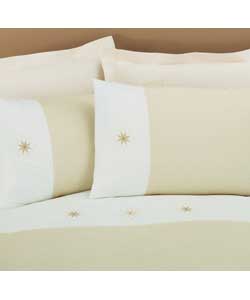 Starflower King Size Duvet Cover Set - Natural
