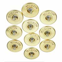 Starlights Micro Halogen Downlights 10Pk Satin Brass Finish