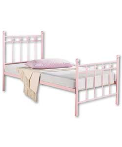 Stars Pink Single Bed - Pillowtop Mattress