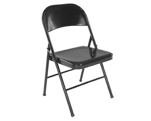Lightweight folding chair. Neatly folds away for easy storage. Light steel seat 