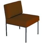 Steel-Frame Reception Chair-Peat Brown