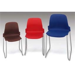 Steltube Stack Chair Skid Base Blue 430mm Height
