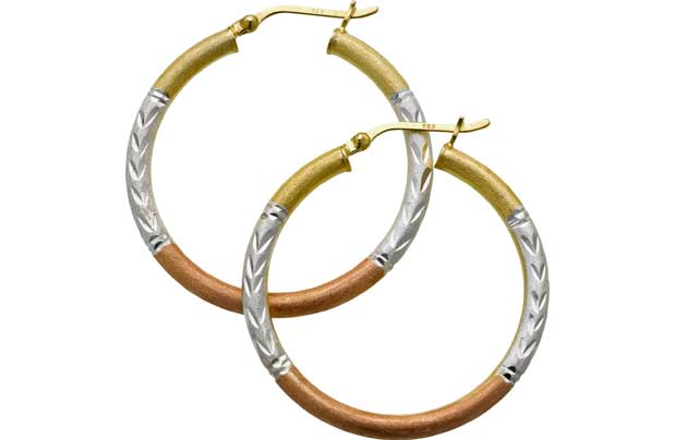 These Unique and stylish 3 colour hoop earrings would make a perfect gift for a loved one. Due to their multitude of colours