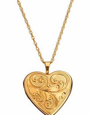 Unbranded Sterling Silver and 9ct Bonded Gold Heart Locket