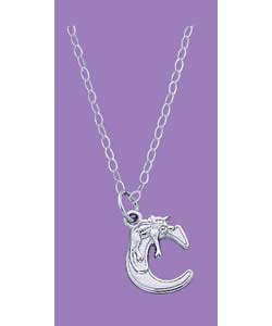 Sterling Silver Animal Alphabet C Pendant