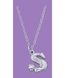 Sterling Silver Animal Alphabet S Pendant