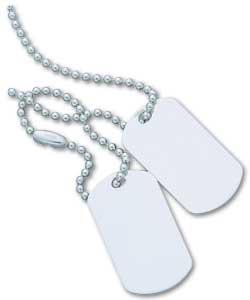 Sterling Silver Army Style Dog Tag Pendant