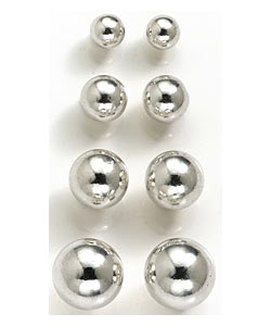 Sterling Silver Ball Studs