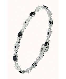 Sterling Silver Black and White Kisses Bracelet