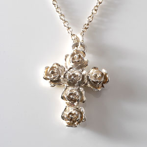 Sterling Silver Christening Necklace with a