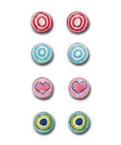 Sterling Silver Coloured Studs