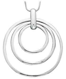 Sterling Silver Concentric Circle Pendant