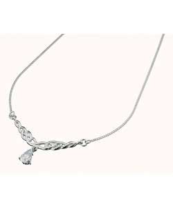 Sterling Silver Cubic Zirconia Celtic Necklet