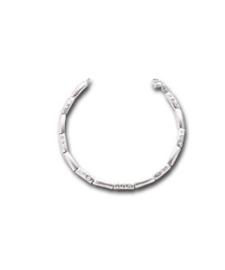 Sterling Silver Cubic Zirconia Link Bracelet