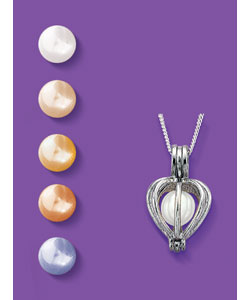 Sterling Silver Cultured Wish Pearl Pendant