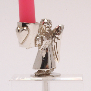 Sterling Silver Detailed Angel Candle Holder