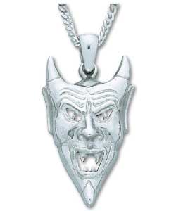 Sterling Silver Devils Head Pendant