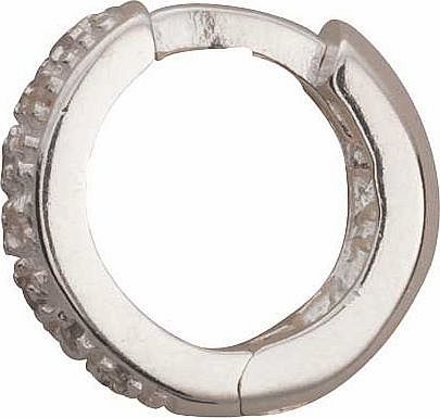 Sterling Silver Diamond Huggie Earring
