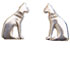 Unbranded Sterling silver Egyptian cat earrings