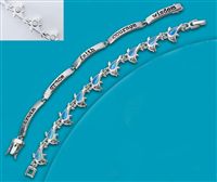 Solid silver bar bracelet featuring ‘Truth, Grace, Faith, Courage, Wisdom’. Length 19cm