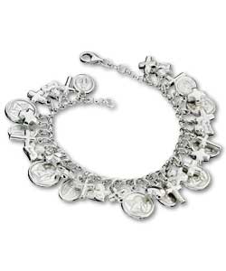 Sterling Silver Faith Charm Bracelet