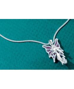 Sterling Silver Flying Fairy Pendant